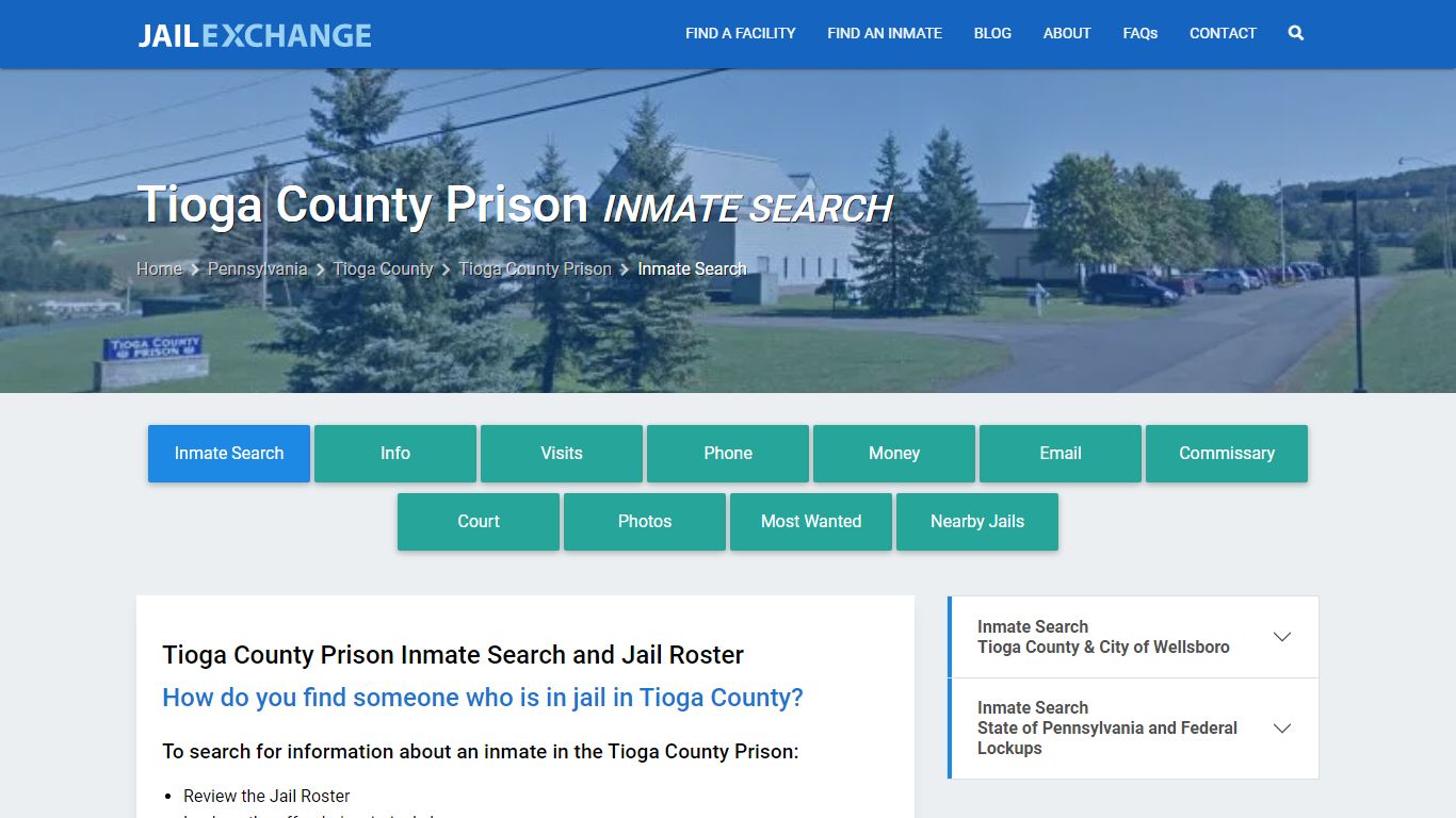 Inmate Search: Roster & Mugshots - Tioga County Prison, PA - Jail Exchange
