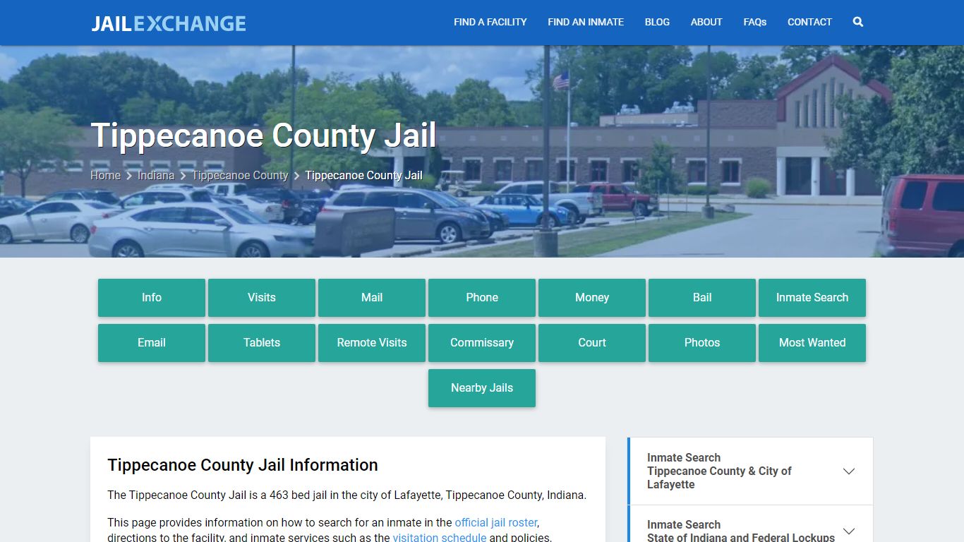 Tippecanoe County Jail, IN Inmate Search, Information