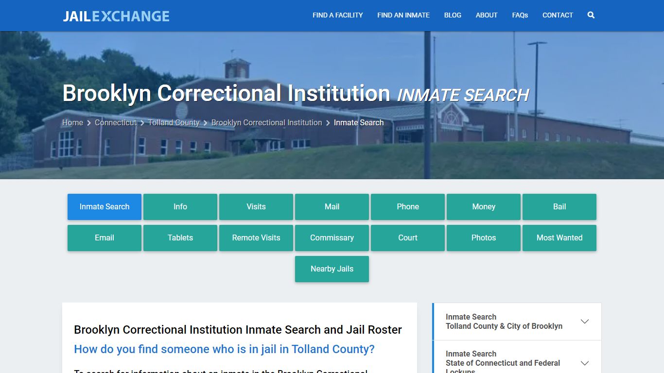 Brooklyn Correctional Institution Inmate Search - Jail Exchange