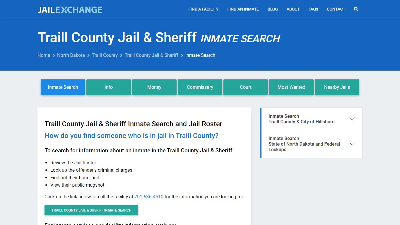 Traill County Jail & Sheriff Inmate Search - Jail Exchange