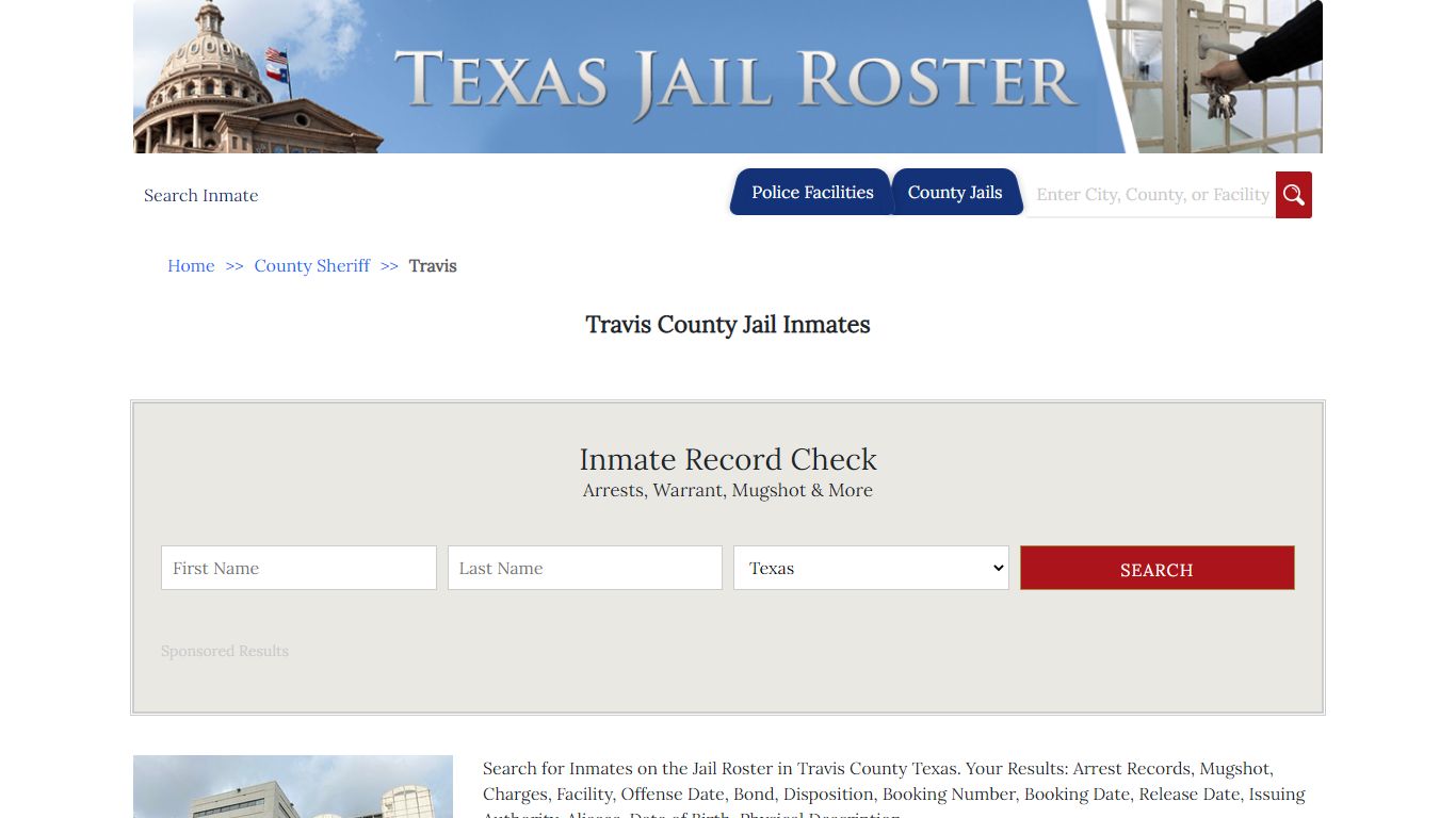 Travis County Jail Inmates | Jail Roster Search