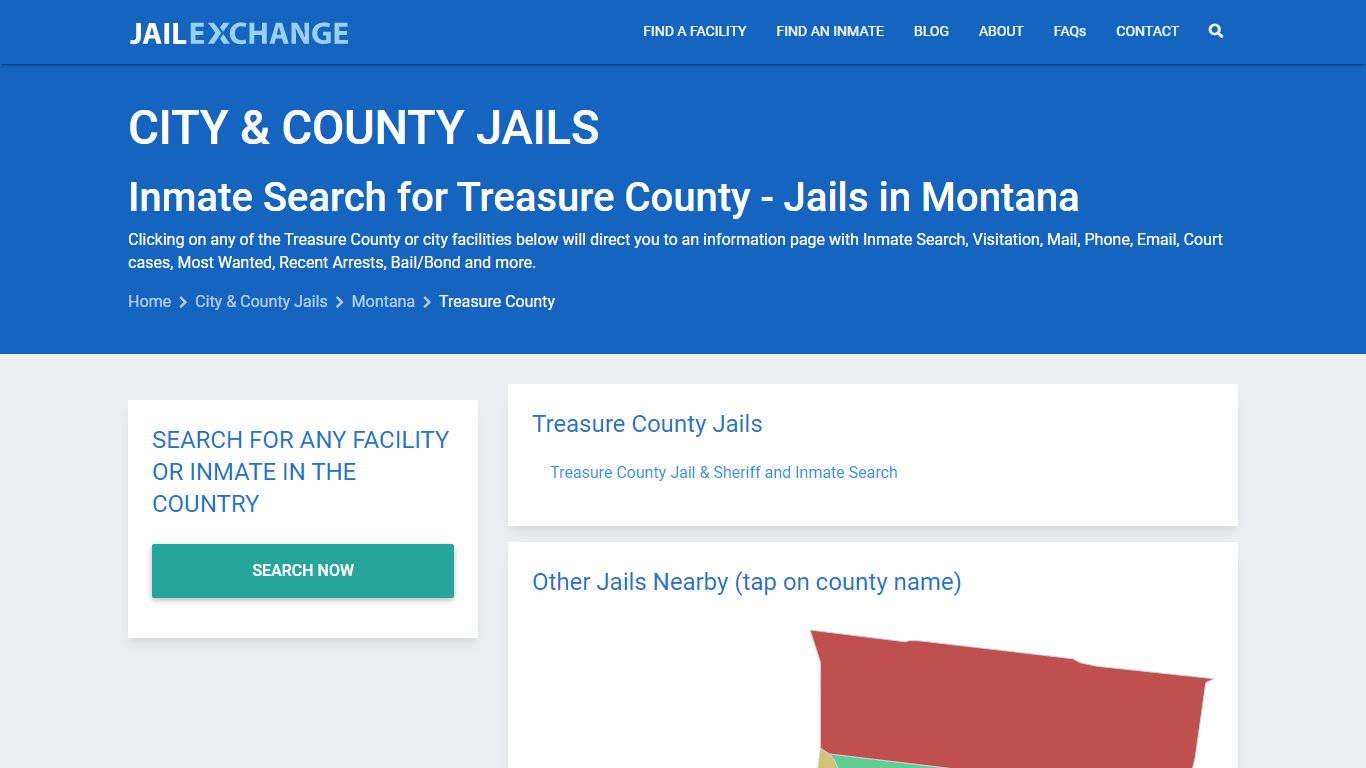 Inmate Search for Treasure County | Jails in Montana - Jail Exchange