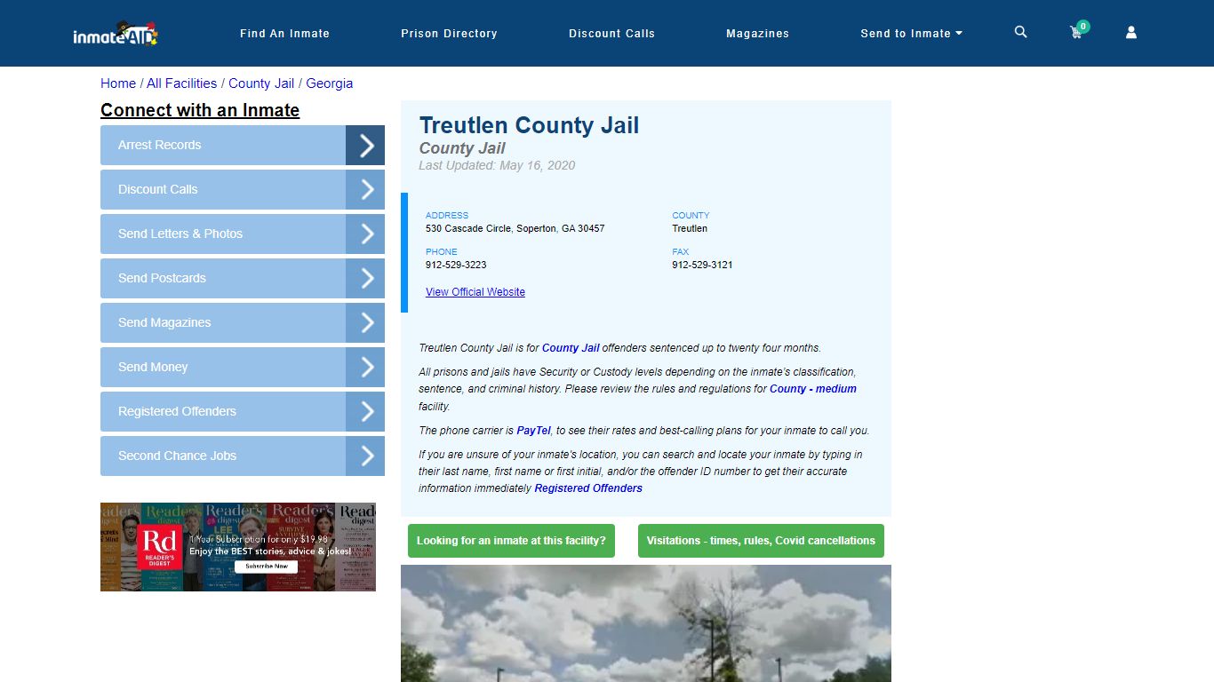 Treutlen County Jail - Inmate Locator - Soperton, GA