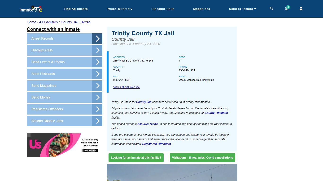Trinity County TX Jail - Inmate Locator - Groveton, TX