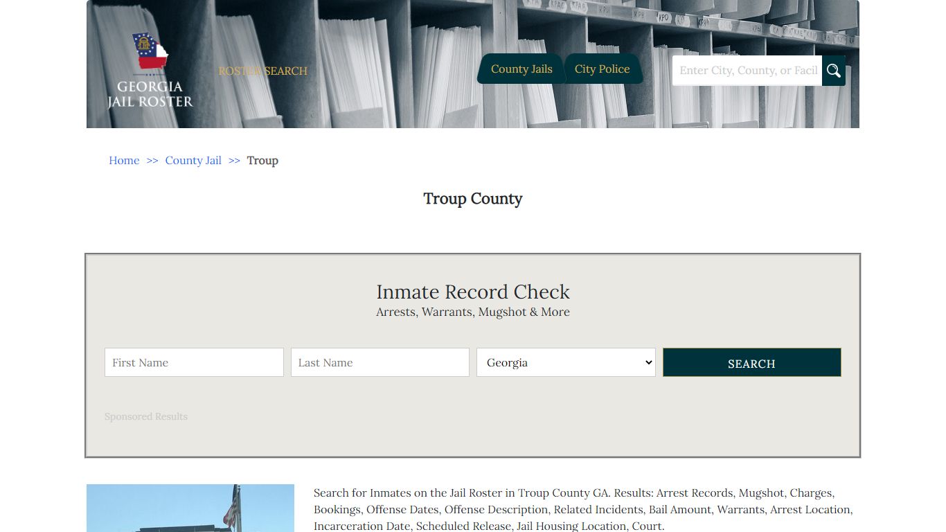 Troup County | Georgia Jail Inmate Search
