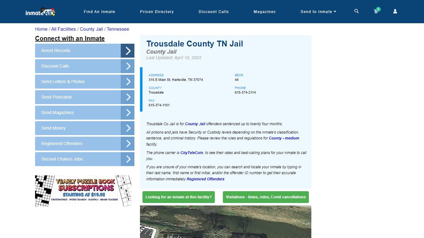 Trousdale County TN Jail - Inmate Locator - Hartsville, TN