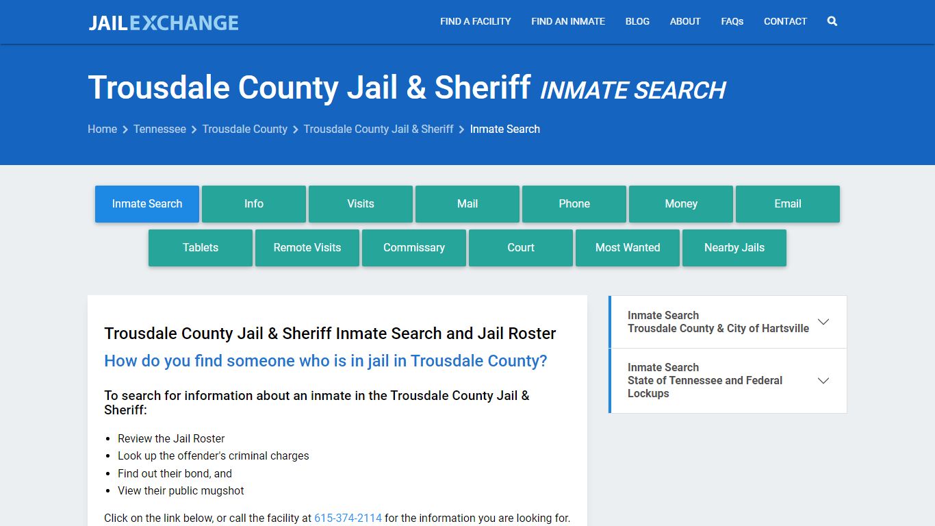 Trousdale County Jail & Sheriff Inmate Search - Jail Exchange