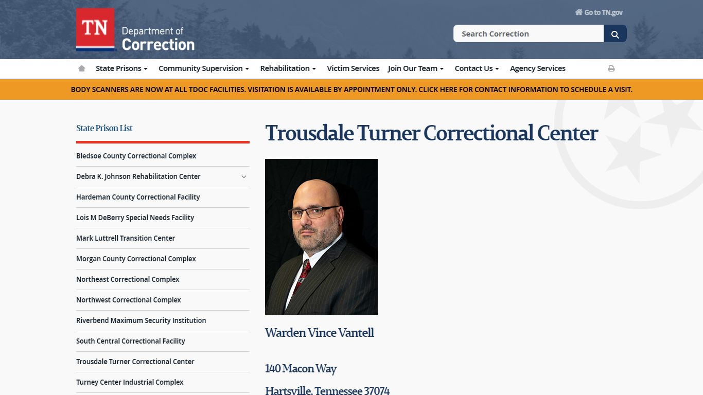 Trousdale Turner Correctional Center - TN.gov