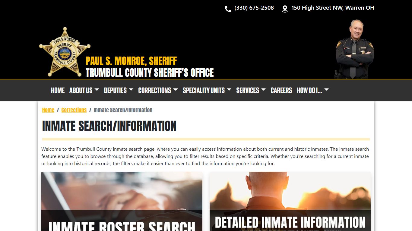 Inmate Search - Trumbull County Sheriff