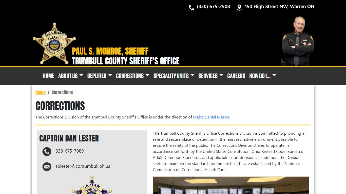 Corrections - Trumbull County Sheriff