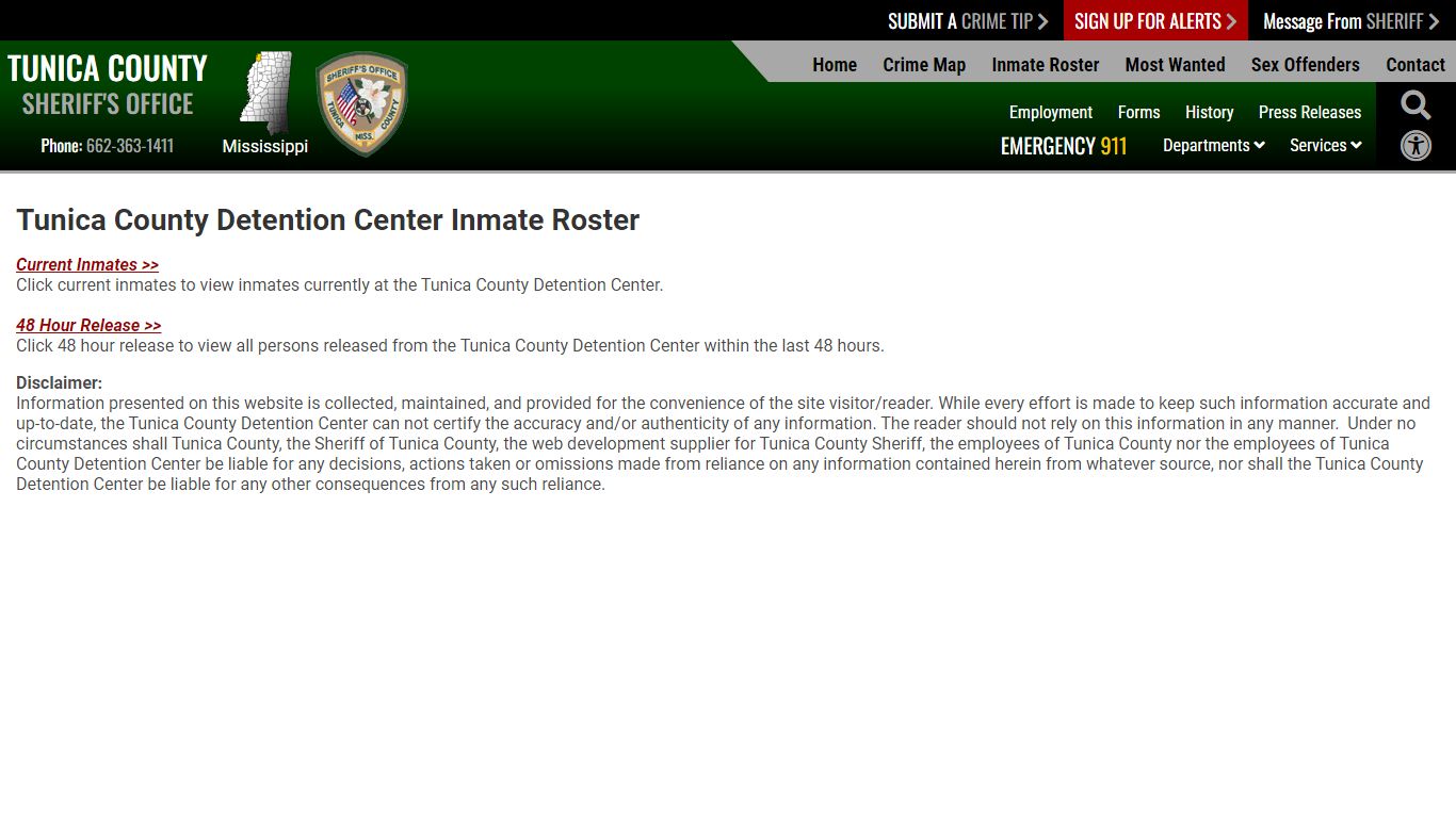 Roster Choose - Tunica County Sheriff's Office