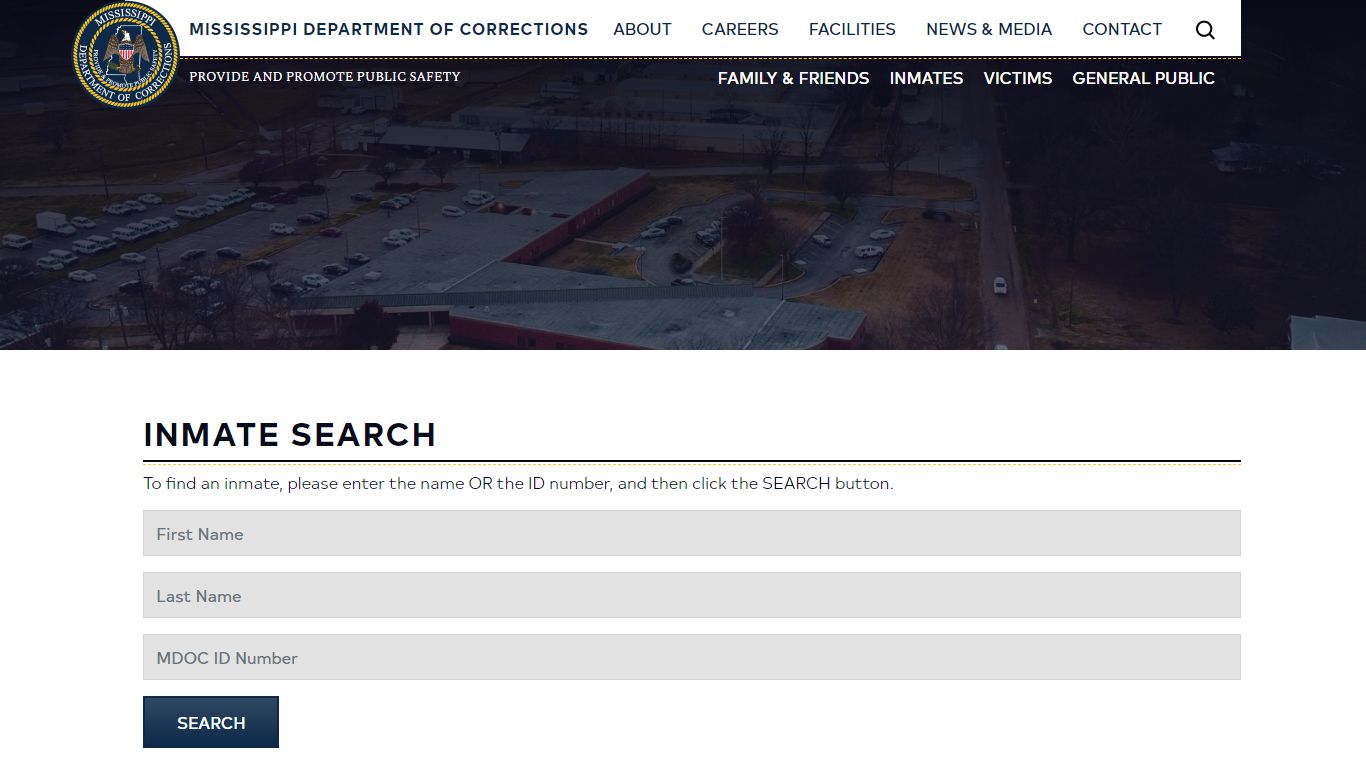 Inmate Search | Mississippi Department of Corrections