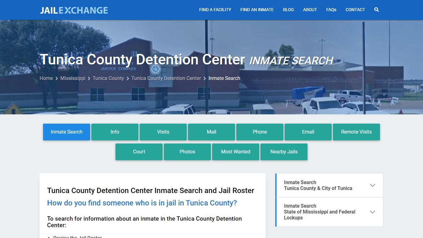 Tunica County Detention Center Inmate Search - Jail Exchange