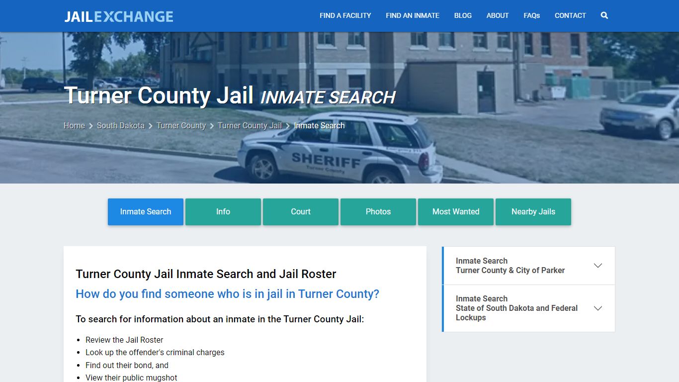 Inmate Search: Roster & Mugshots - Turner County Jail, SD