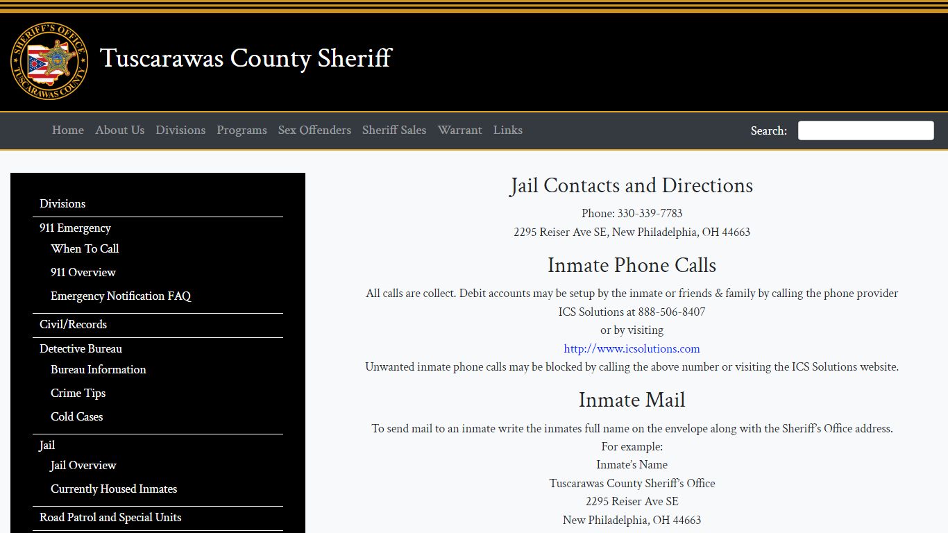 Jail Overview – Tuscarawas County Sheriff