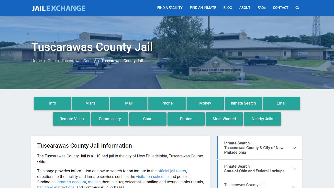 Tuscarawas County Jail, OH Inmate Search, Information