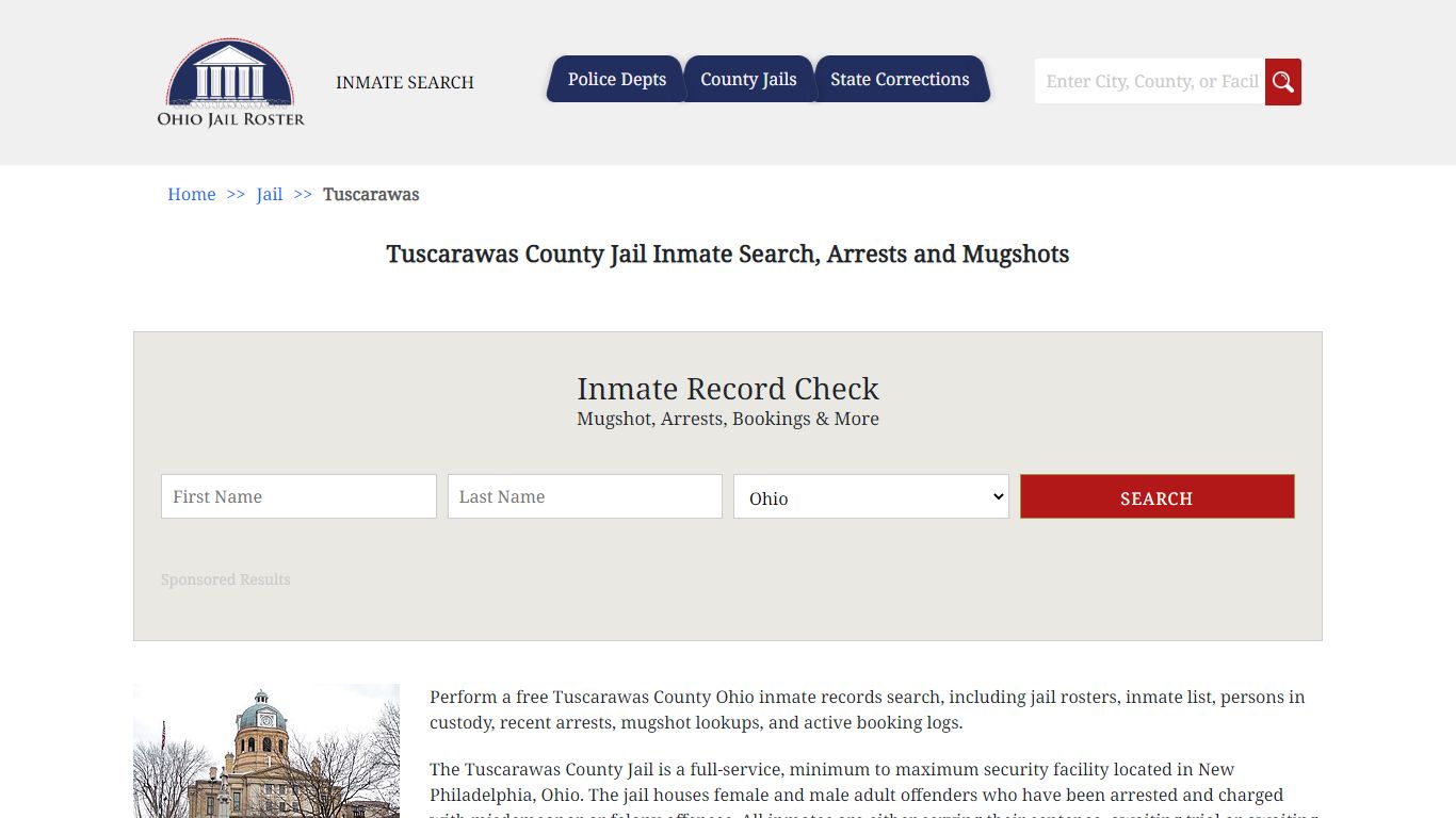 Tuscarawas County Jail Inmate Search, Arrests and Mugshots