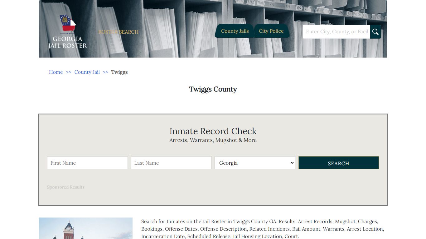 Twiggs County | Georgia Jail Inmate Search