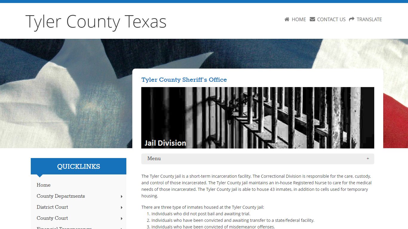 Tyler County Sheriff - Jail