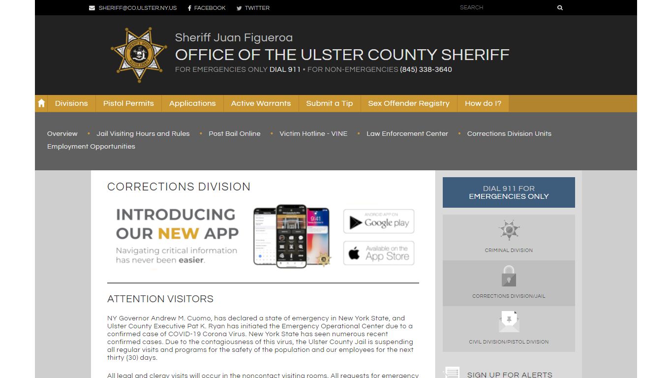 Corrections Division | Ulster County