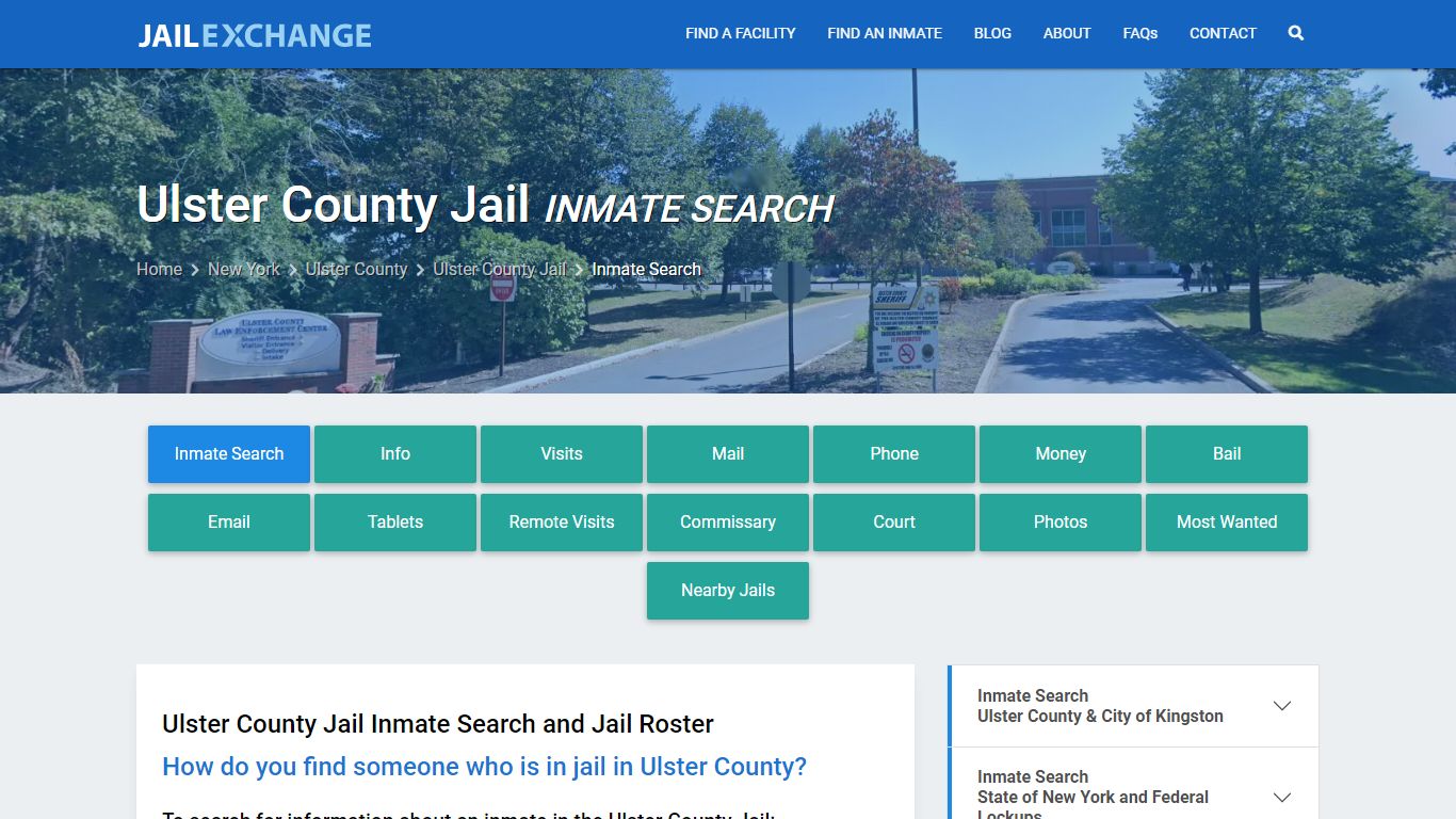 Inmate Search: Roster & Mugshots - Ulster County Jail, NY