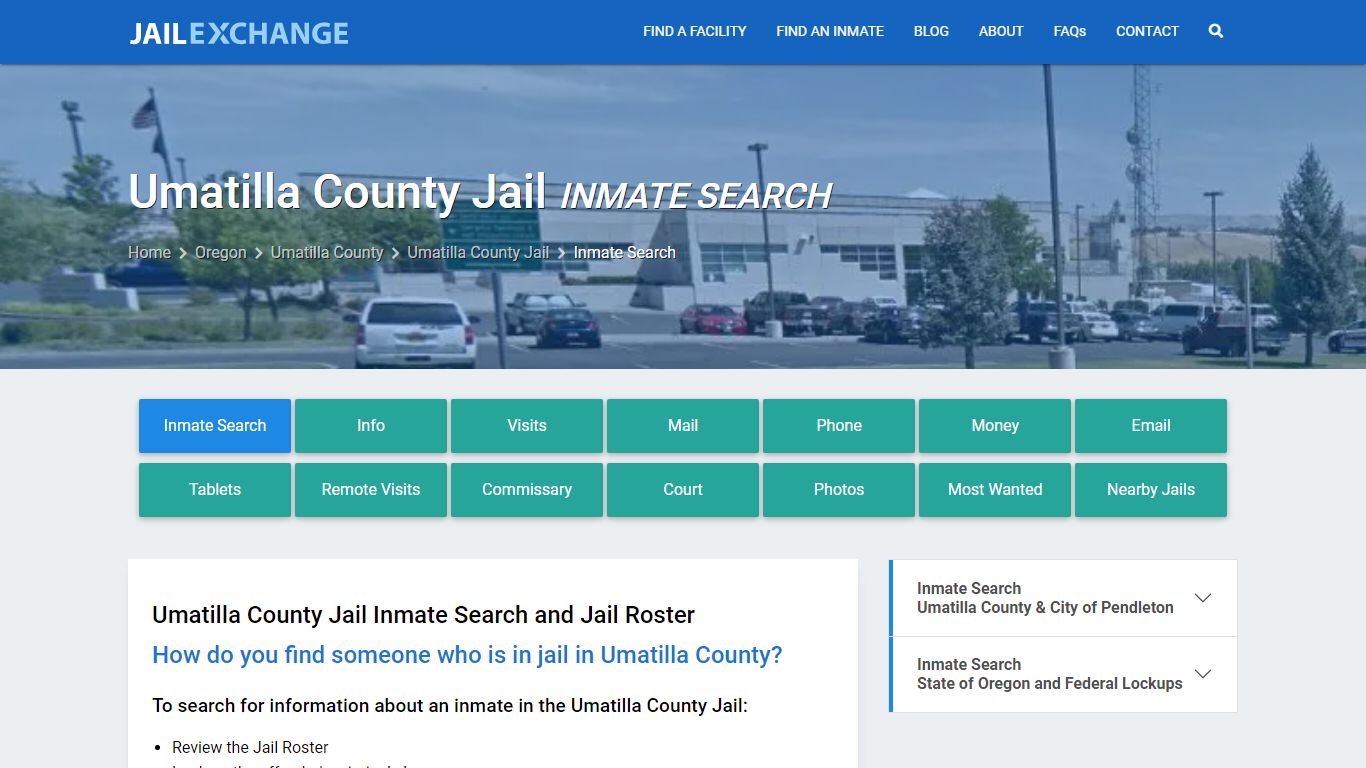 Inmate Search: Roster & Mugshots - Umatilla County Jail, OR