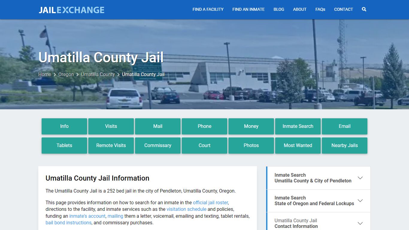 Umatilla County Jail, OR Inmate Search, Information
