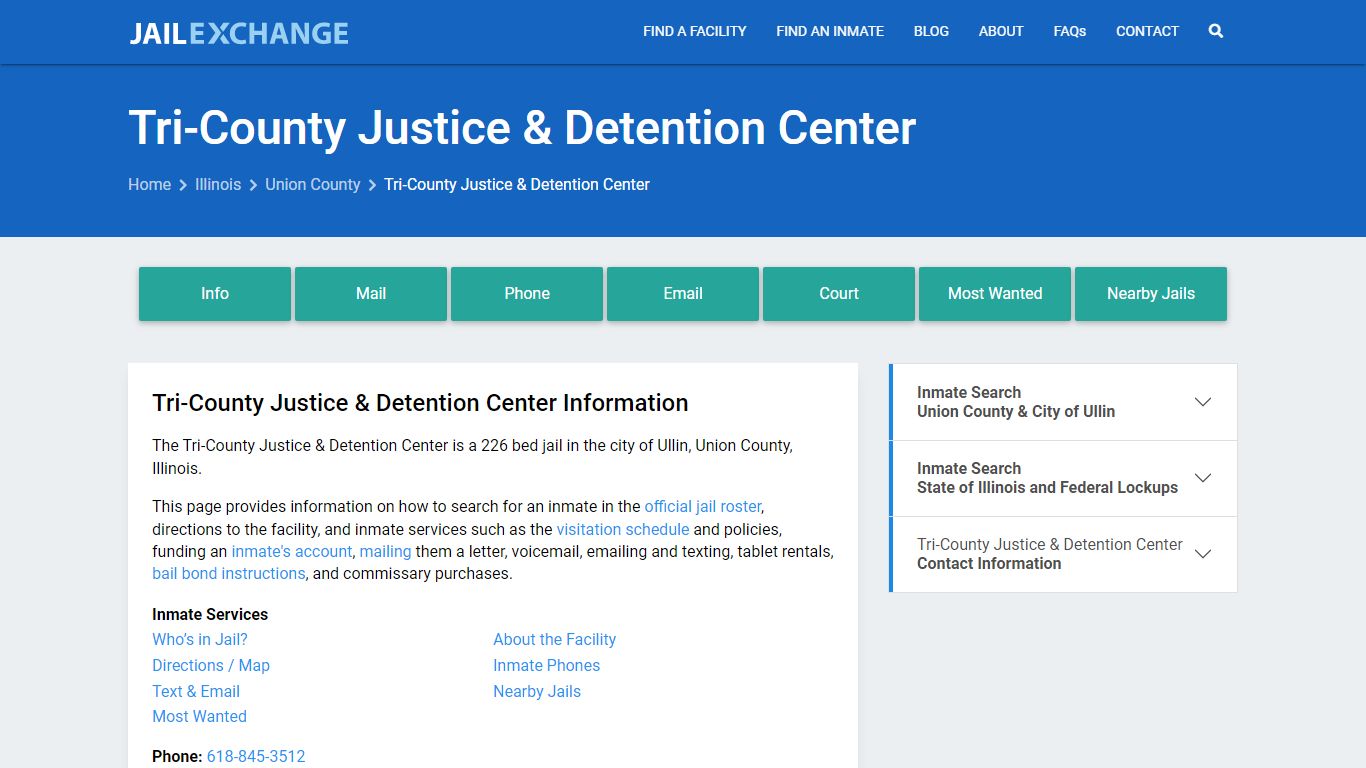 Tri-County Justice & Detention Center - Jail Exchange