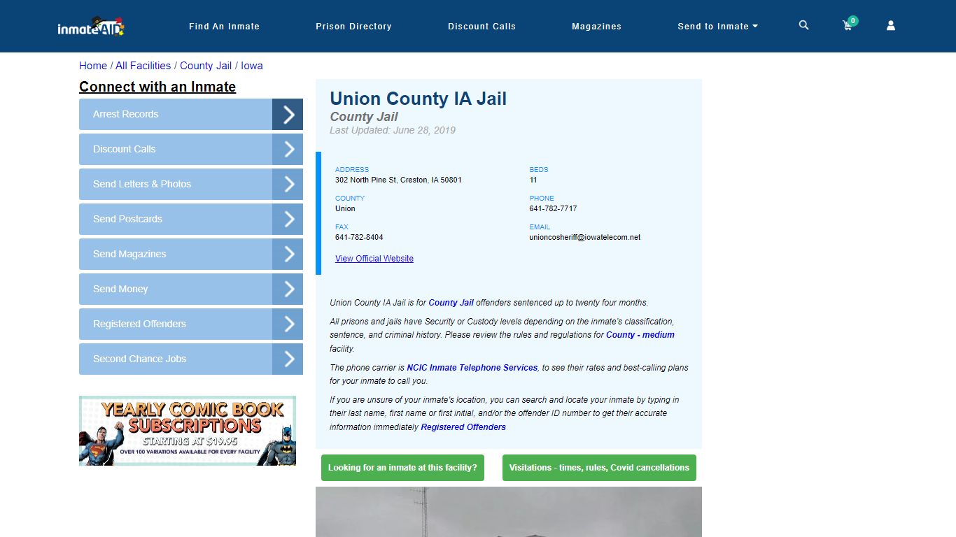 Union County IA Jail - Inmate Locator - Creston, IA