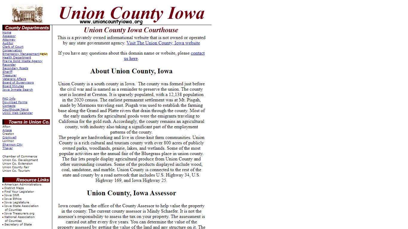 About Union County Iowa