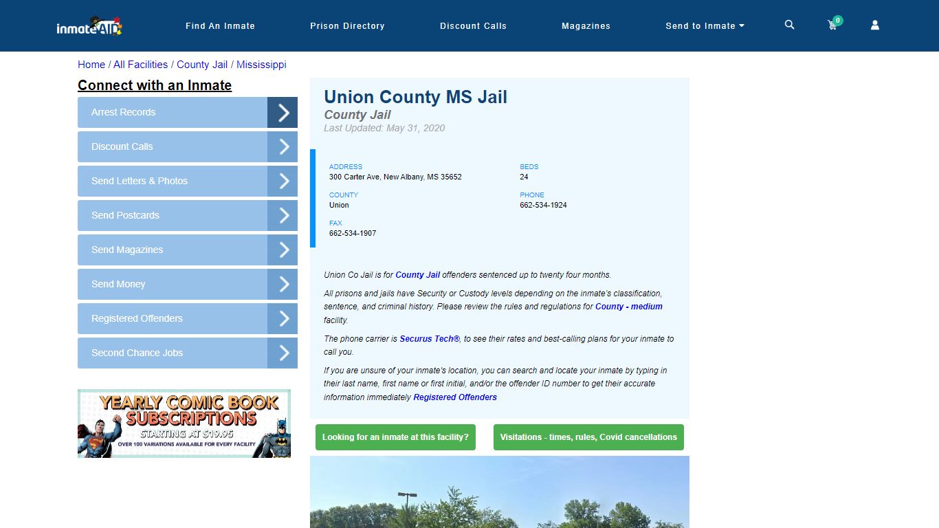 Union County MS Jail - Inmate Locator - New Albany, MS