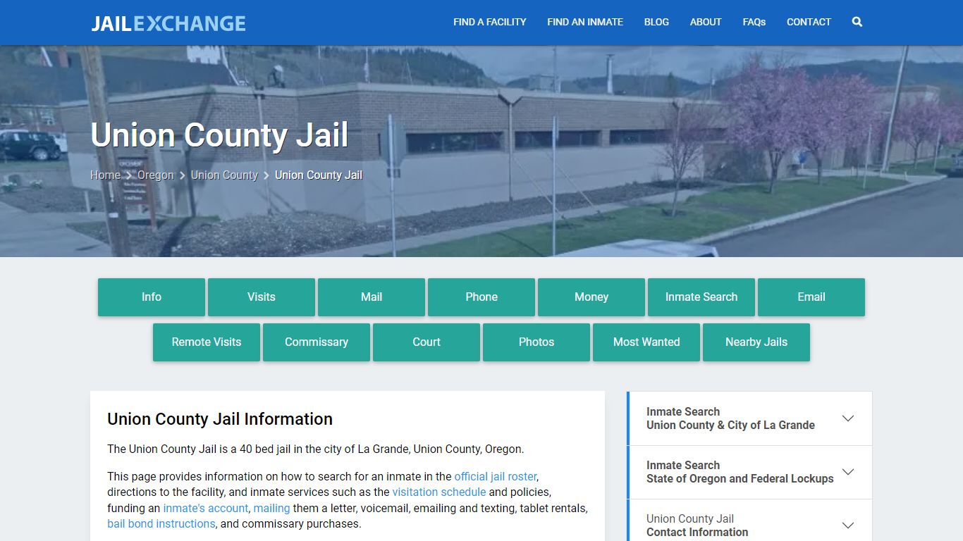 Union County Jail, OR Inmate Search, Information