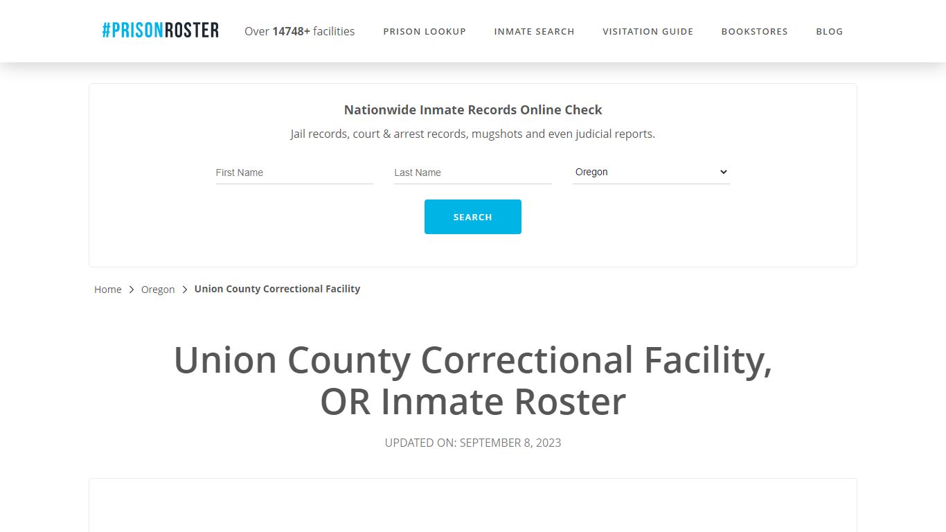 Union County Correctional Facility, OR Inmate Roster - Prisonroster