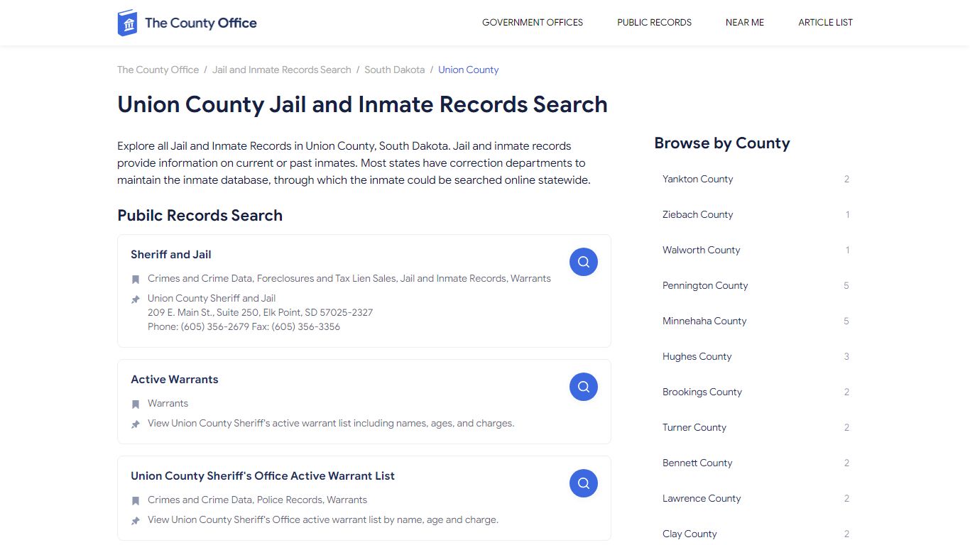 Union County Jail and Inmate Records Search - The County Office