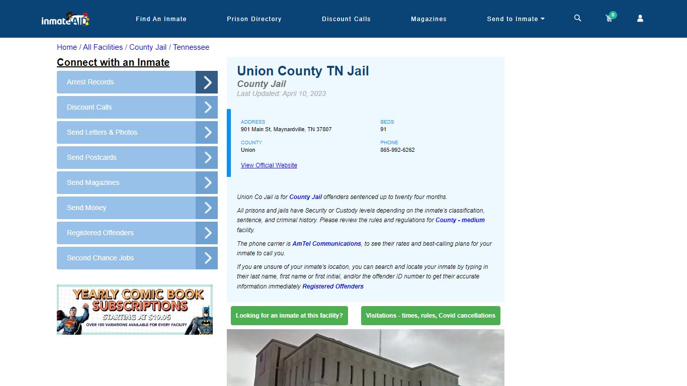 Union County TN Jail - Inmate Locator - Maynardville, TN