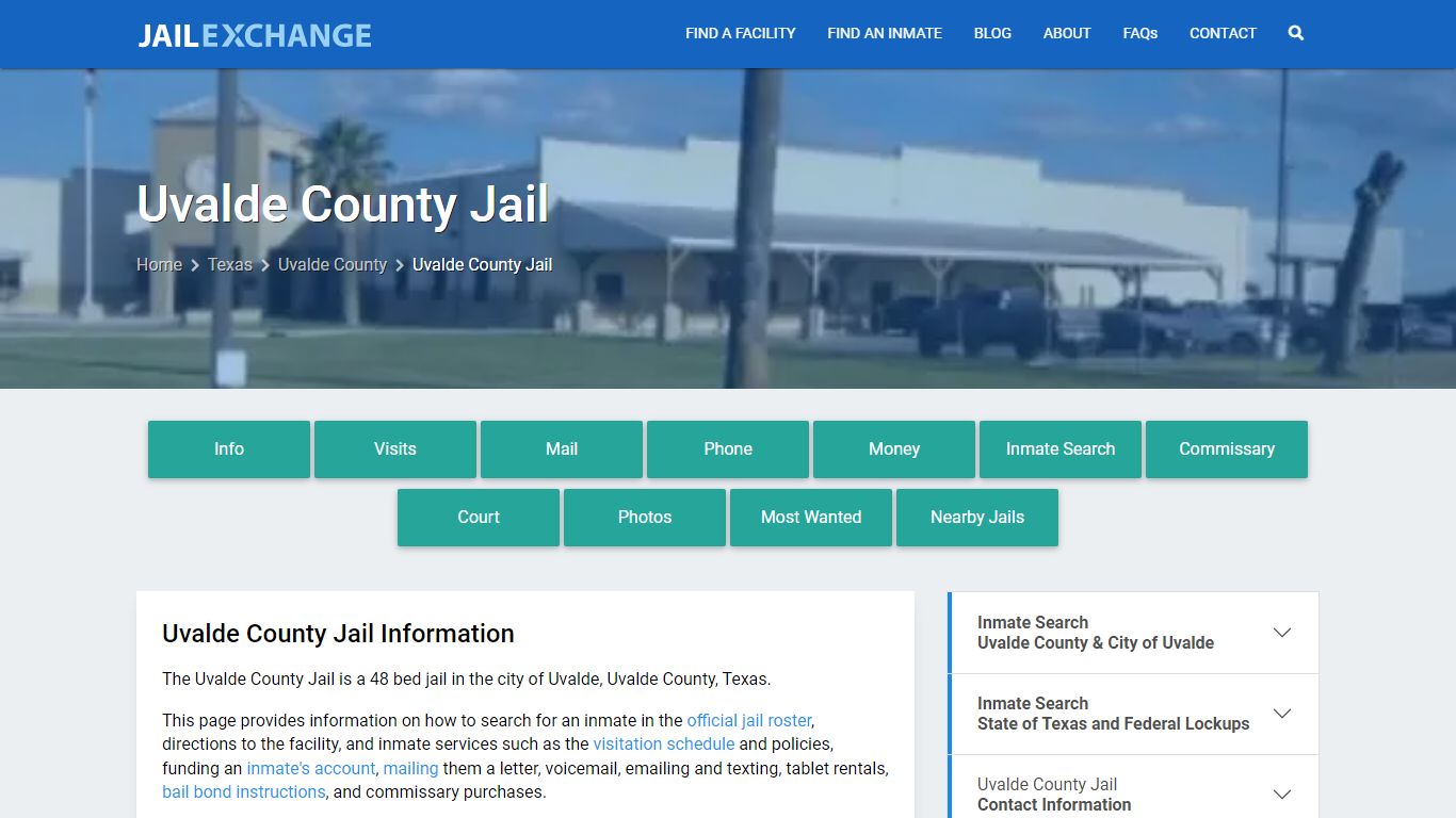 Uvalde County Jail, TX Inmate Search, Information
