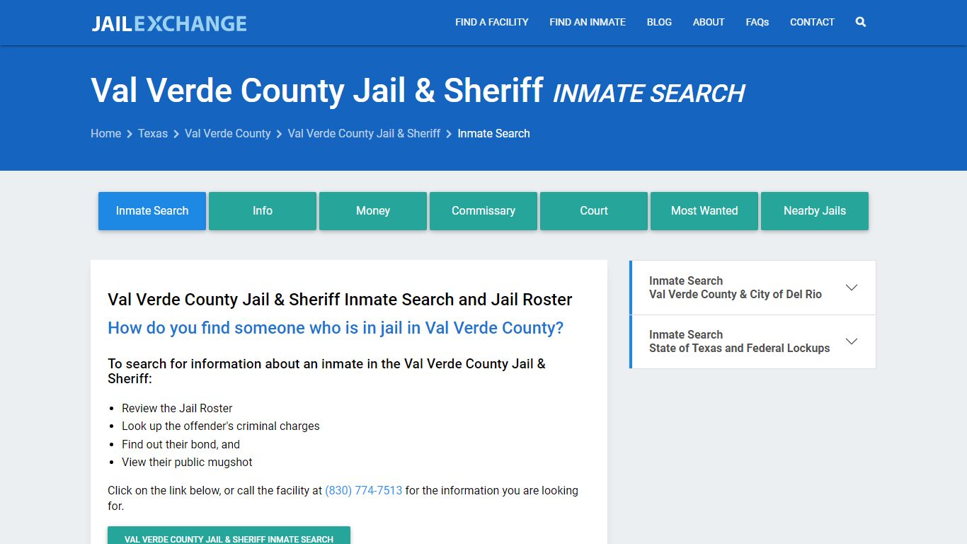 Val Verde County Jail & Sheriff Inmate Search - Jail Exchange