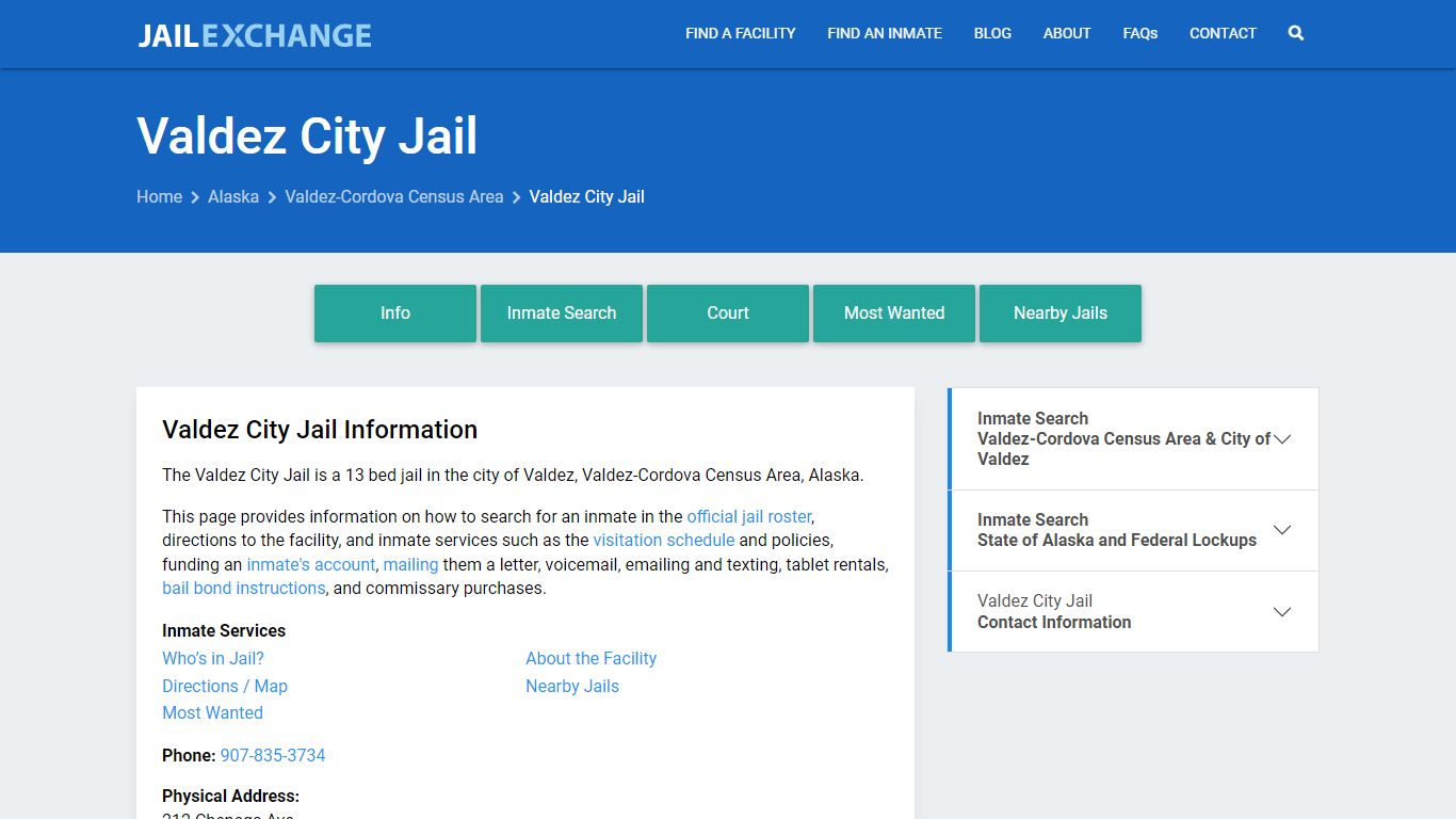 Valdez City Jail, AK Inmate Search, Information - Jail Exchange