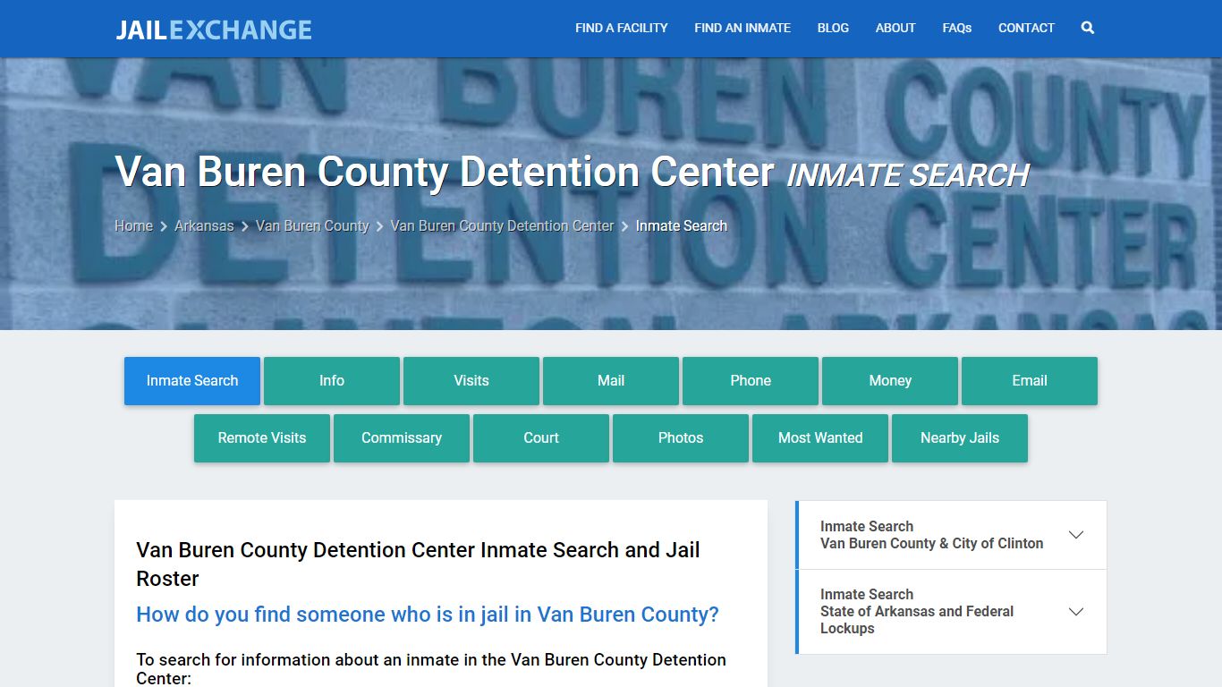 Van Buren County Detention Center Inmate Search - Jail Exchange