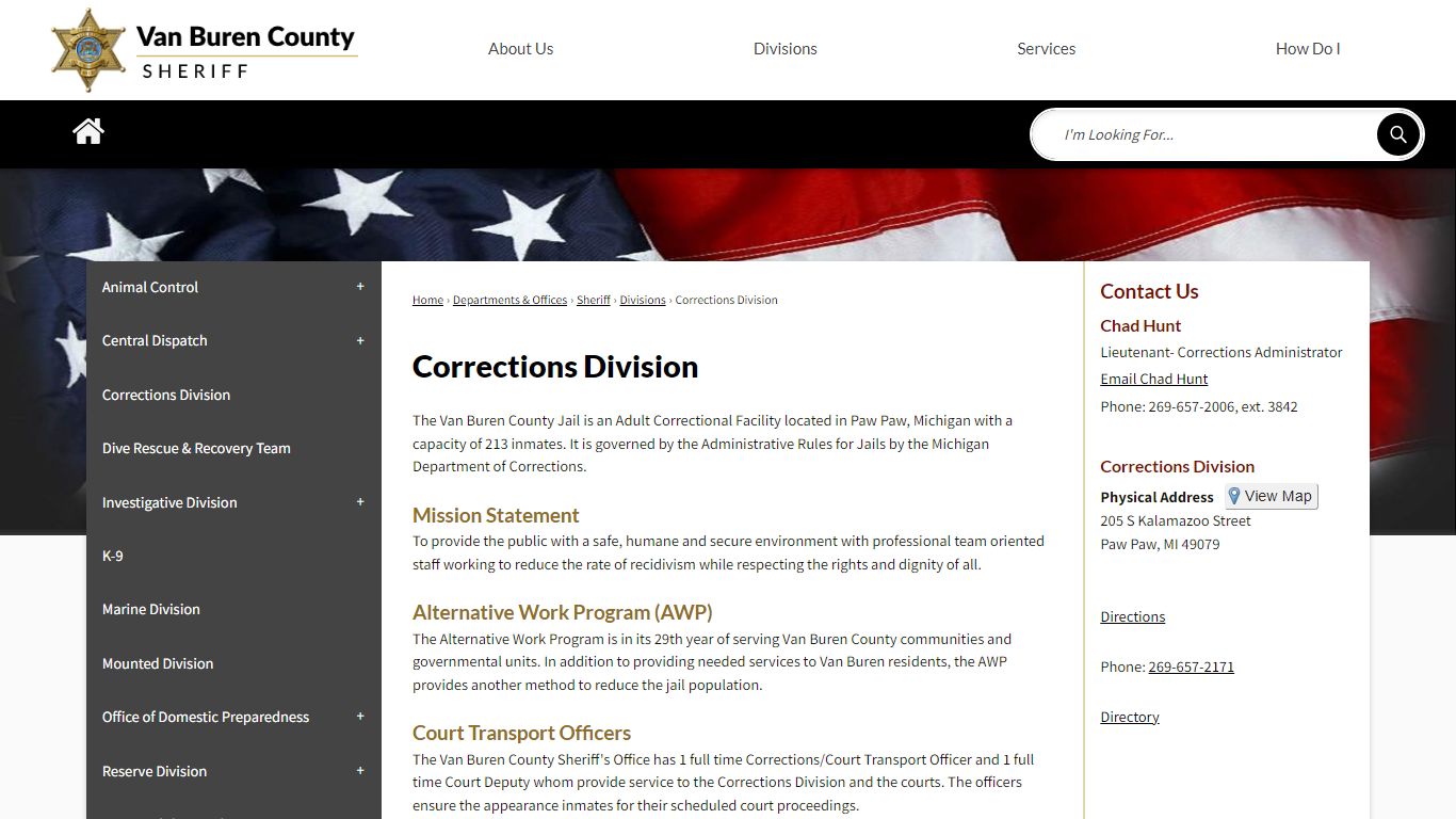 Corrections Division | Van Buren County, MI