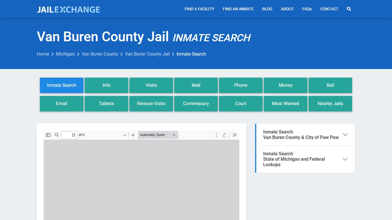 Inmate Search: Roster & Mugshots - Van Buren County Jail, MI