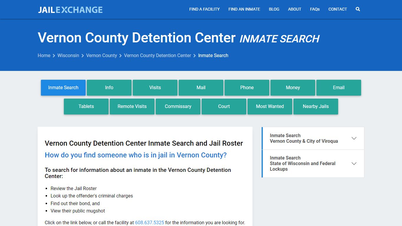 Vernon County Detention Center Inmate Search - Jail Exchange