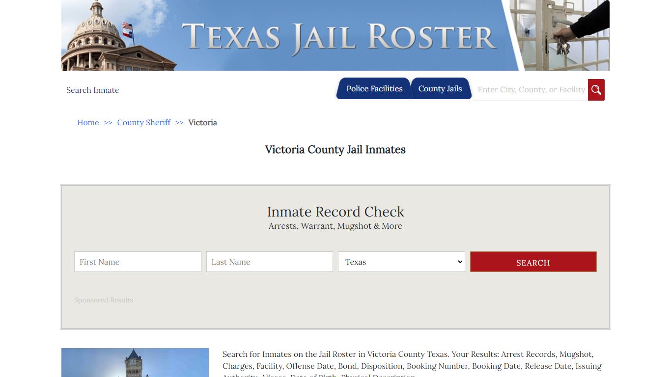 Victoria County Jail Inmates | Jail Roster Search