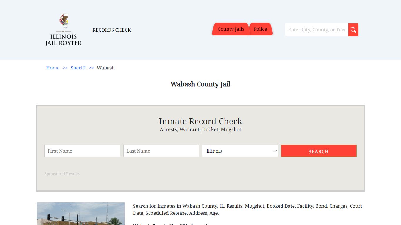 Wabash County Jail | Jail Roster Search