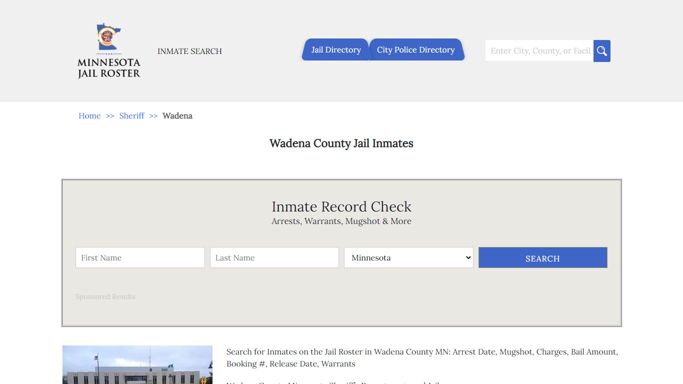 Wadena County Jail Inmates | Jail Roster Search - Minnesota Jail Roster