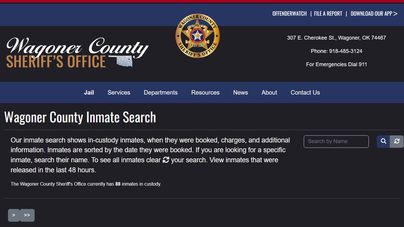 Inmate Search | Wagoner County Sheriff's Office