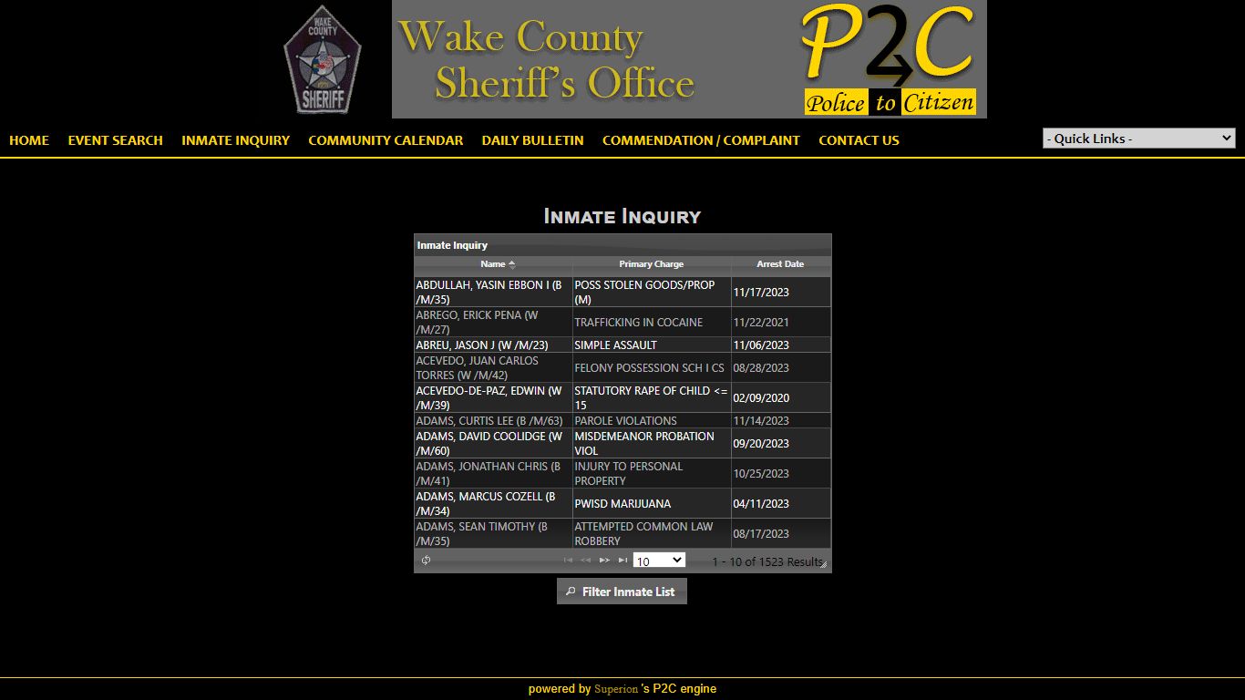 Wake County Sheriff's Office P2C