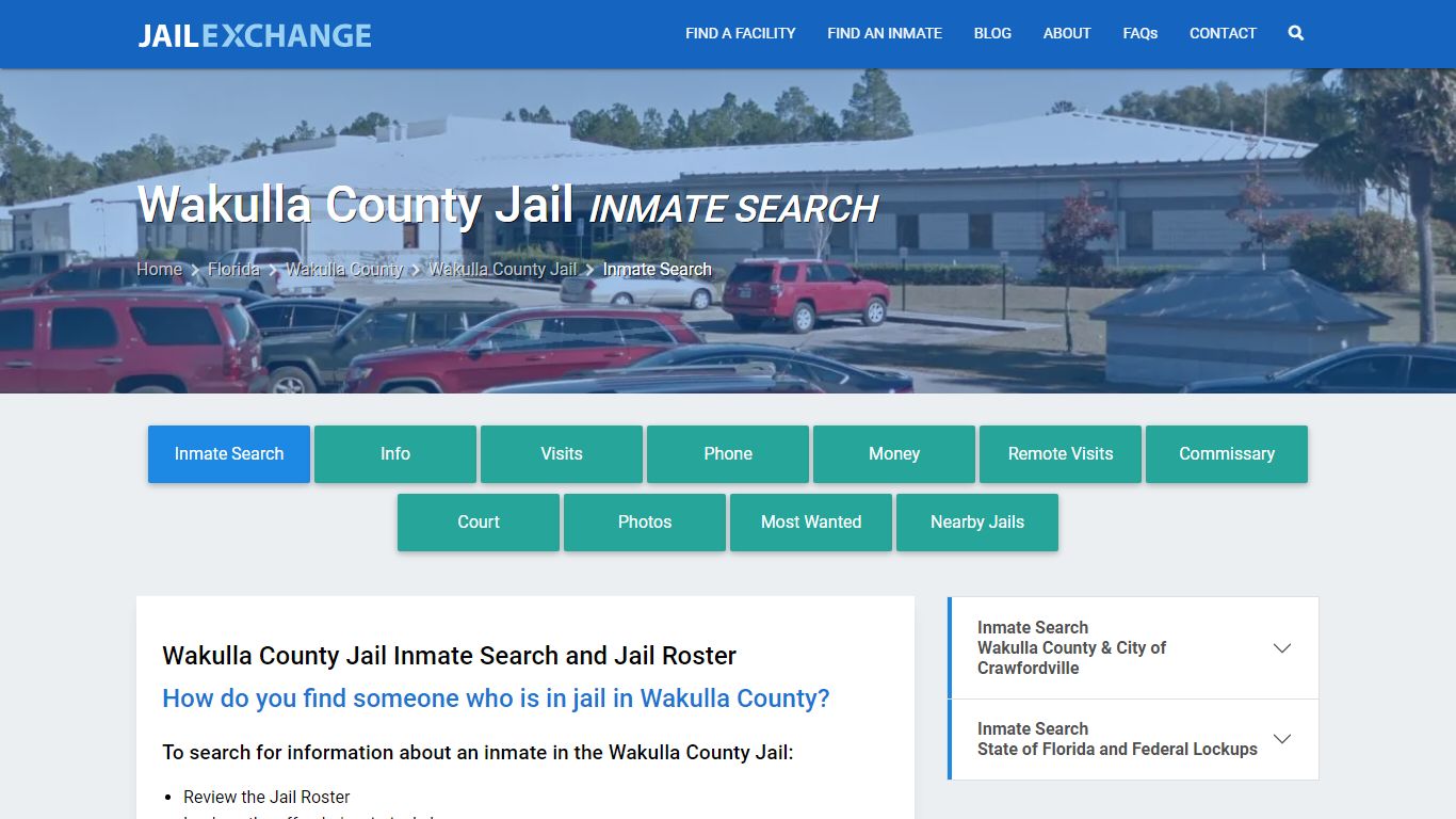 Inmate Search: Roster & Mugshots - Wakulla County Jail, FL