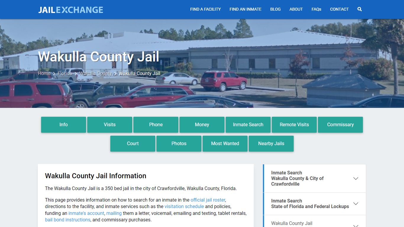 Wakulla County Jail, FL Inmate Search, Information