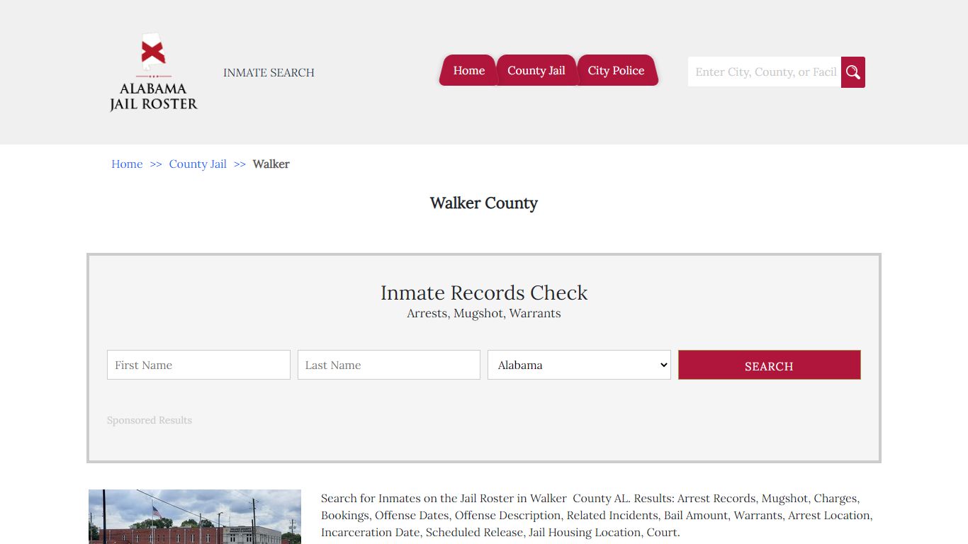 Walker County | Alabama Jail Inmate Search